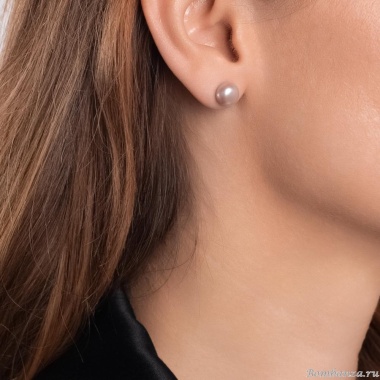 Пуссеты Moon Paris, с жемчугом, Mo-Y24.11-066 розовый