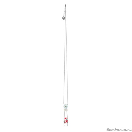 Колье Taratata, Bain de minuit, серебристое, с цветной эмалью и кристаллами, TT-E20-09120-10M Колье Taratata, Bain de minuit, серебристое, с цветной эмалью и кристаллами, TT-E20-09120-10M