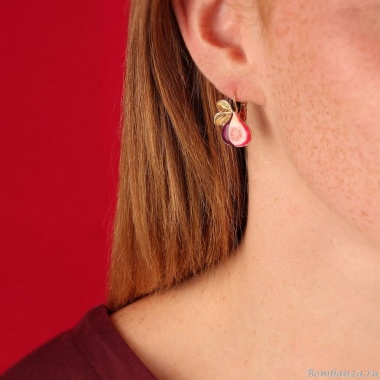 Серьги TARATATA, Grenat, с цветной смолой и микробусинами, TT-W24-04746-20M золотистый