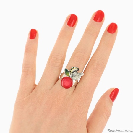 Кольцо TARATATA, Cocoon, разъемное, с цветной смолой, TT-E25-03407-103 красный