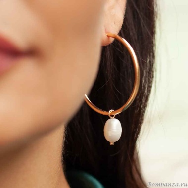 Серьги Fiore Luna, White Pearle Ring, LE6089 G Серьги Fiore Luna, White Pearle Ring, LE6089 G
