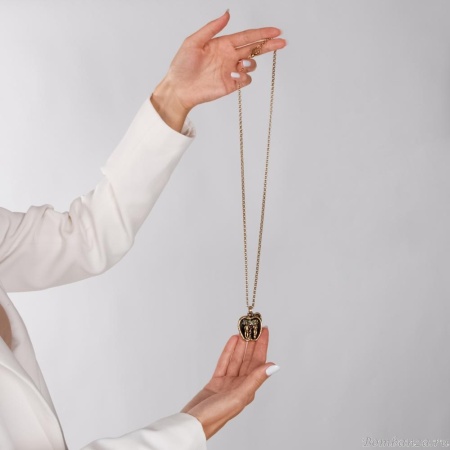 Колье Alcozer&J, "Запретный плод", гранат и изумруд, AL-C5508C золотистый Колье Alcozer&J, "Запретный плод", гранат и изумруд, AL-C5508C золотистый