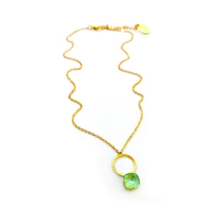 Колье Catherine Bijoux, Starlight, с кристаллом, CB25.1-5416AG зеленый