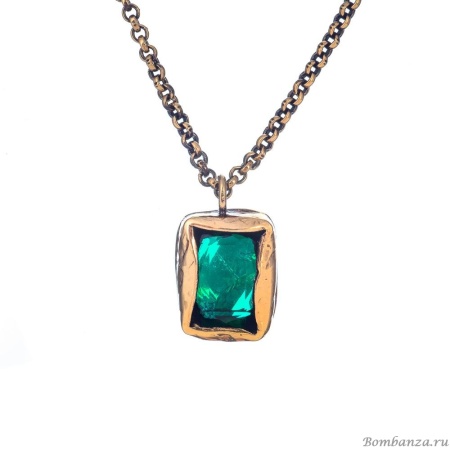 Колье Thot Gioielli, с рейнстоуном, TG25.1-CL585 зеленый