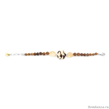Браслет Nature Bijoux, Wildlife, роблес,термитник в смоле,цитрин, NB22.1-13-42221 коричневый