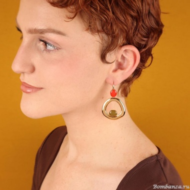 Серьги TARATATA, Ringo, асимметричные, с цветной смолой, TT-E25-09791-20M золотистый Серьги TARATATA, Ringo, асимметричные, с цветной смолой, TT-E25-09791-20M золотистый