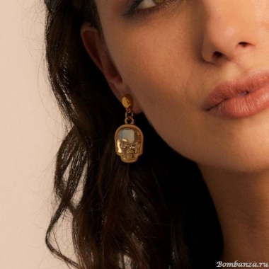 Серьги VIDDA, Caribe, с австрийским кристаллом в форме черепа, VD22-01463 янтарный Серьги VIDDA, Caribe, с австрийским кристаллом в форме черепа, VD22-01463 янтарный