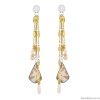 Серьги TARATATA, Lovely, со смолой, бусинами и золотой краской, TT-E24-04937-101 белый Серьги TARATATA, Lovely, со смолой, бусинами и золотой краской, TT-E24-04937-101 белый