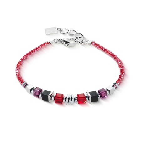 Браслет Coeur de Lion, Red-Silver, 3044/30-0317