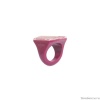 Кольцо Nature Bijoux, Rainbow ficus, акриловое, со смолой, NB25.1-19-25765 бордовый, 17,5