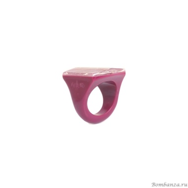 Кольцо Nature Bijoux, Rainbow ficus, акриловое, со смолой, NB25.1-19-25765 бордовый, 17,5