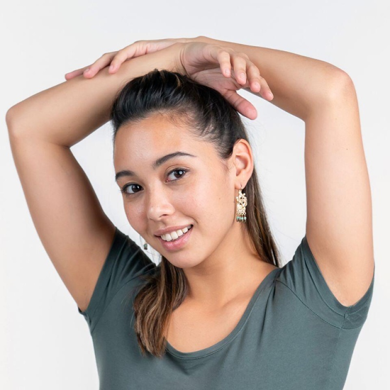 Серьги Taratata, Joli joli, золотистые, со стеклянными бусинами, TT-E20-17706-204