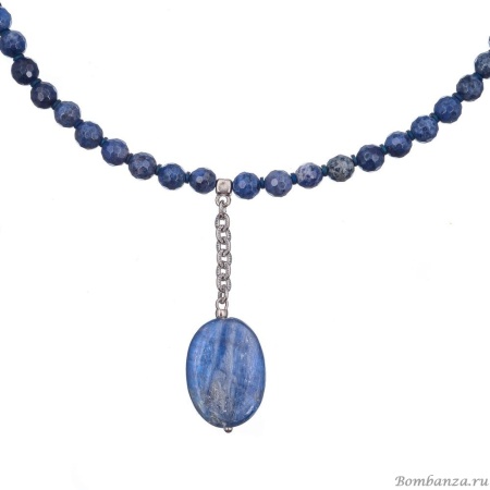 Колье Lanzerotti, Alba, с дюмортьеритом и кианитом, LZ-24.02-015 синий