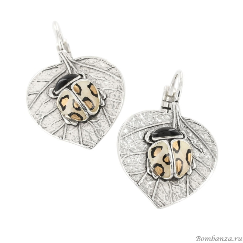 Серьги TARATATA, Cox, с цветной смолой и золотистой краской, TT-T25-04715-10L серебристый