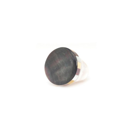 Кольцо Nature Bijoux, San Lazzaro, из перламутра, NB25.2-19-25849 серый, 17,5
