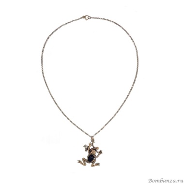 Колье Alcozer&J, лягушки, оникс, Swarovski, гранат, AL2502-C108HI24 черный