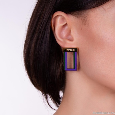 Серьги Nuance, асимметричные, NFN-23.03-027 золотистый