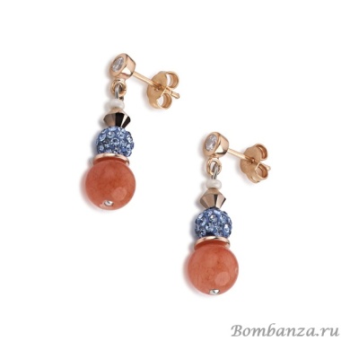 Серьги Coeur de Lion, Aqua-Orange, 4864/21-2002 Серьги Coeur de Lion, Aqua-Orange, 4864/21-2002