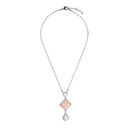 Колье Estrosia, с подвеской из кристалла, ES-CLG31-7A розовый
