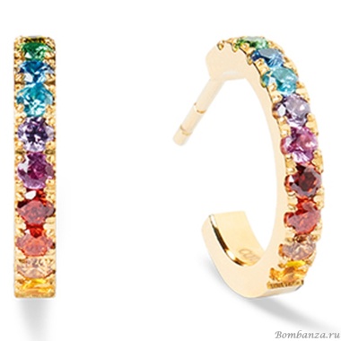 Серьги Coeur de Lion, Multicolour Rainbow-Gold, 0146/23-1535 Серьги Coeur de Lion, Multicolour Rainbow-Gold, 0146/23-1535