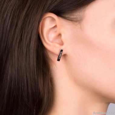 Серьги Nuance, асимметричные, с подвеской цепью, NFN-24.01-002 серебристый