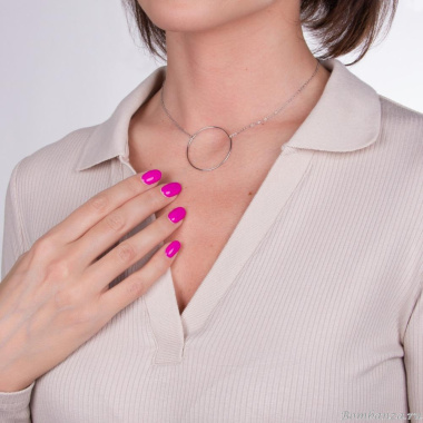 Колье Moon Paris, Ikita, с подвеской в форме кольца, MIK-22.03-004 серебристый