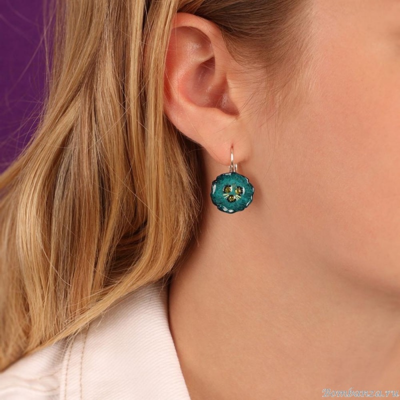 Серьги TARATATA, Bloom, смола, стразы, блестки, микрошарики, TT-W23-11794-104 синий Серьги TARATATA, Bloom, смола, стразы, блестки, микрошарики, TT-W23-11794-104 синий