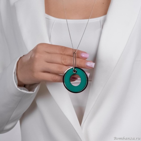 Колье Nuance, с подвеской-кольцом, NFN-24.04-055 зеленый