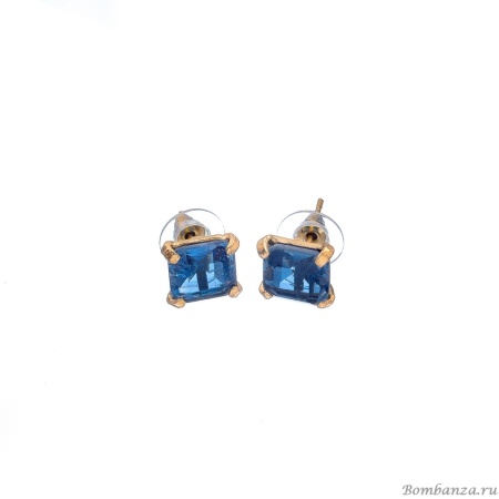 Серьги Estrosia, с сапфировым кристаллом, ES-OREQ12-9A синий