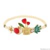 Браслет TARATATA, Basilic, стрейч, со стразами, бусинами и смолой, TT-T23-04304-20M золотистый Браслет TARATATA, Basilic, стрейч, со стразами, бусинами и смолой, TT-T23-04304-20M золотистый