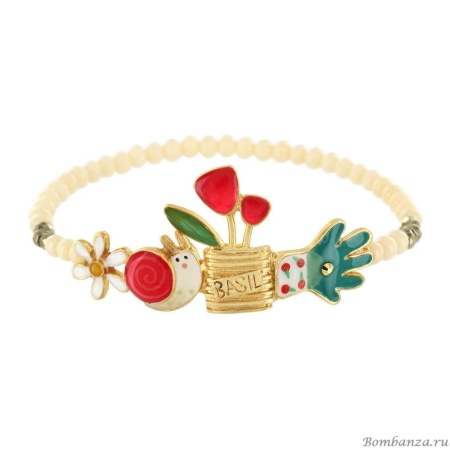 Браслет TARATATA, Basilic, стрейч, со стразами, бусинами и смолой, TT-T23-04304-20M золотистый Браслет TARATATA, Basilic, стрейч, со стразами, бусинами и смолой, TT-T23-04304-20M золотистый