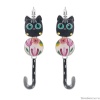Серьги TARATATA, Moustache, с цветной смолой и стразами, TT-T24-03721-10M серебристый Серьги TARATATA, Moustache, с цветной смолой и стразами, TT-T24-03721-10M серебристый