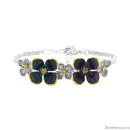 Браслет TARATATA, Hortensia, смола, золотая краска, микрошарики, TT-H25-13320-109 фиолетовый