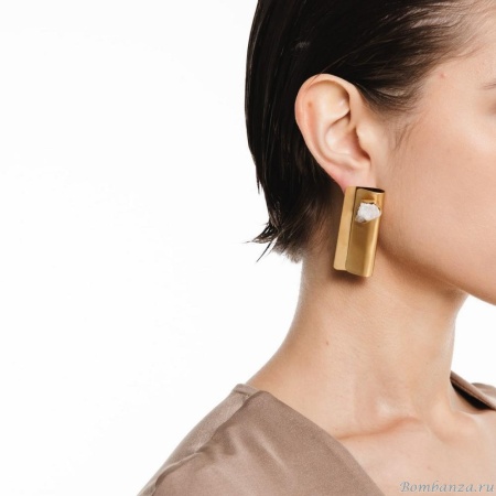 Серьги Katerina Vassou, Hyacinth, с агатом, KV24.1-308976GWHITE белый Серьги Katerina Vassou, Hyacinth, с агатом, KV24.1-308976GWHITE белый