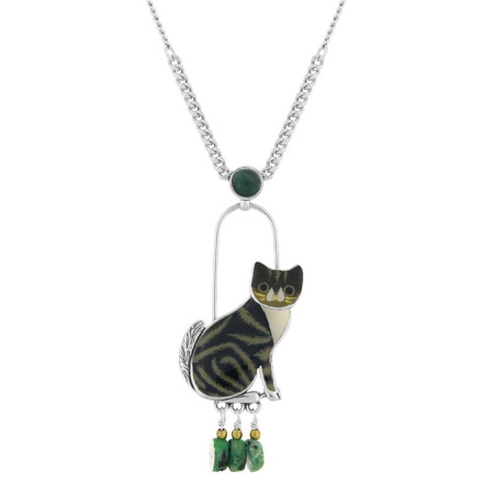 Колье TARATATA, Tabby, смола, краска, цоизит, агат, гематит, TT-H25-05108-102 черный
