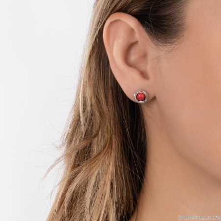 Пуссеты Ciclon, Unique, с муранским стеклом, CN-233601 красный