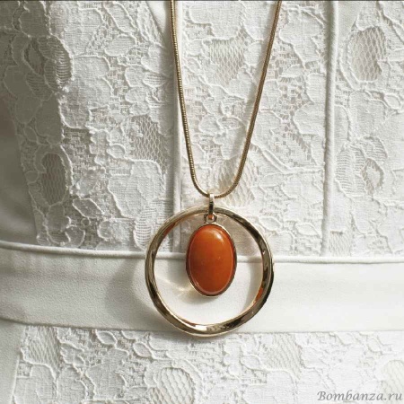 Колье Fiore Luna, ORANGE OPAL