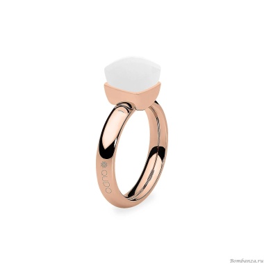 Кольцо Qudo, Firenze white 16.5 мм, 611160 BW/RG
