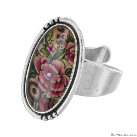 Кольцо TARATATA, Living room, разъемное, с цветной смолой и блестками, TT-H24-05416-105 розовый