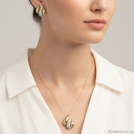 Комплект Fiore Luna, колье+серьги, SG205870E-001 G