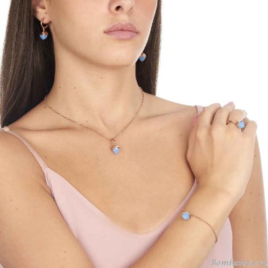 Колье Boccadamo,  с кулоном Caleida Blue XGR562RC BL/RG Колье Boccadamo,  с кулоном Caleida Blue XGR562RC BL/RG, Италия