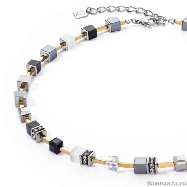 Колье Coeur de Lion, Black-White-Grey, 2700/10-1333 Колье Coeur de Lion, Black-White-Grey, 2700/10-1333
