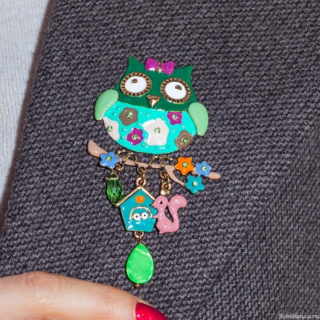 Брошь Shadore, Сова с домиком