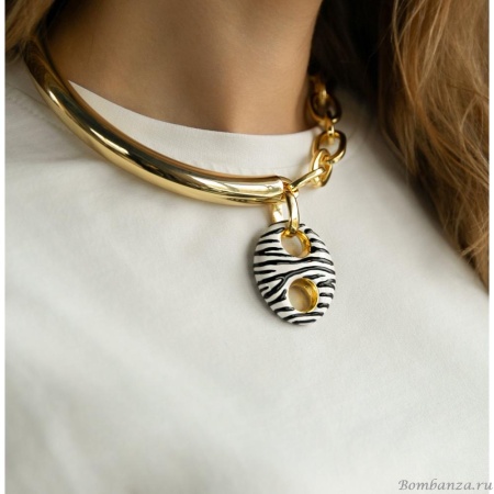 Колье Francesca Bianchi, гривна с эмалью, FB25.2-FBD2 золотистый