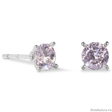 Серьги Coeur de Lion, Rose-Silver, 0207/21-1917 Серьги Coeur de Lion, Rose-Silver, 0207/21-1917
