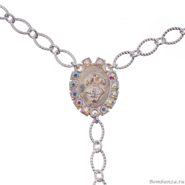 Колье Lanzerotti, Splendore, с жемчугом и кристаллами, LZ-24.08-324 серебристый