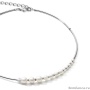 Колье Coeur de Lion, Asymmetry White-Silver 1102/10-1417. Германия