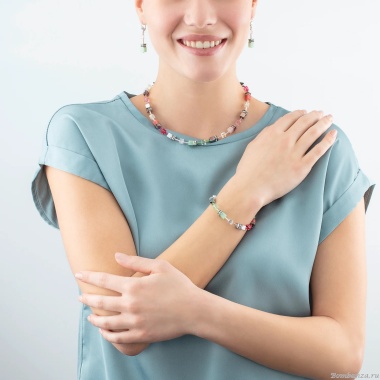 Серьги Coeur de Lion, Green-Pink, 4023/20-0504 Серьги Coeur de Lion, Green-Pink, 4023/20-0504