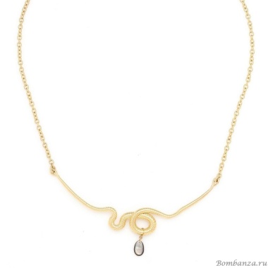 Колье Ori Tao, Venin, со змеей и перламутром, OT24.2-15-31782 золотистый