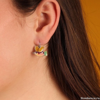 Серьги TARATATA, Dans les nuages, асимметричные, с цветной смолой, TT-H24-03716-10M серебристый Серьги TARATATA, Dans les nuages, асимметричные, с цветной смолой, TT-H24-03716-10M серебристый